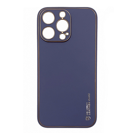 Чехол силиконовый для IPhone 12 Pro (6.1), Graceful Leather series, HOCO, фиолетовый