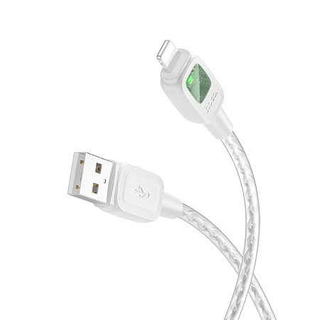 USB дата кабель Lightning, HOCO, U124, 1.2м, серый