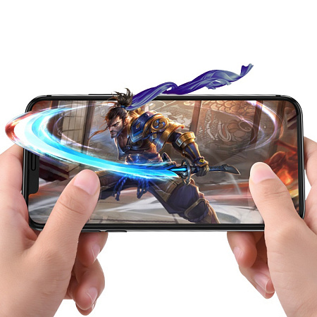 Защитное стекло на iPhone X/XS/11 Pro (G16), HOCO, Guardian shield serie, черное