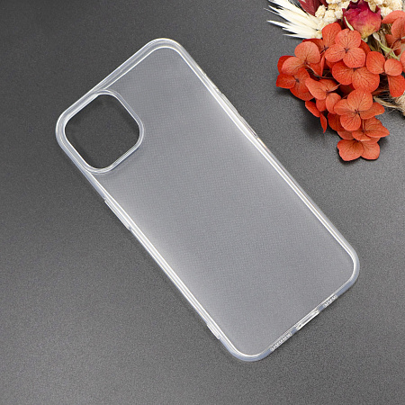 Чехол силиконовый для iPhone 15 (6.1), с защитой камеры, X-CASE, прозрачный