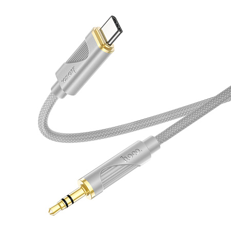 AUX Audio кабель 3,5 мм на Type-C, UPA30, HOCO, 1м, цвет, серый