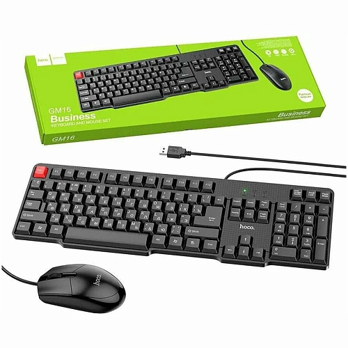 Клавиатура+проводная мышка, GM16, HOCO