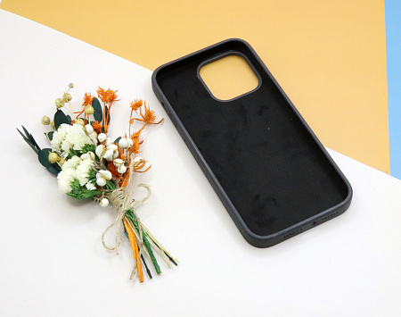 Чехол-накладка для iPhone 14 Pro Max, Silicon Case, без лого, угольно-серый