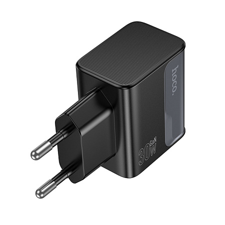 Сетевое зарядное устройство, 1 PD 30W + 1 USB 3.0 QC (CS73A), HOCO, черный