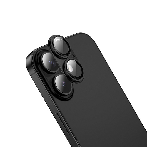 Защитное стекло для iPhone 17, V16, HOCO, на заднюю камеру, алюминий, черный