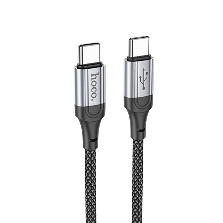 Кабель Type-C на Type-C, HOCO, X102, 1м, 60W, черный