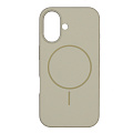 Чехол-накладка для iPhone 16, Silicon Case, магнитный (MagSafe), без лого, X-CASE, бежевый