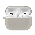 Чехол силиконовый для Airpods Pro/Pro 2, X-CASE, серый с карабином