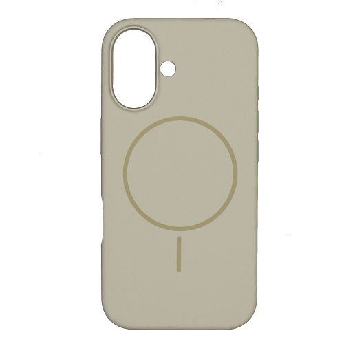 Чехол-накладка для iPhone 16, Silicon Case, магнитный (MagSafe), без лого, X-CASE, бежевый