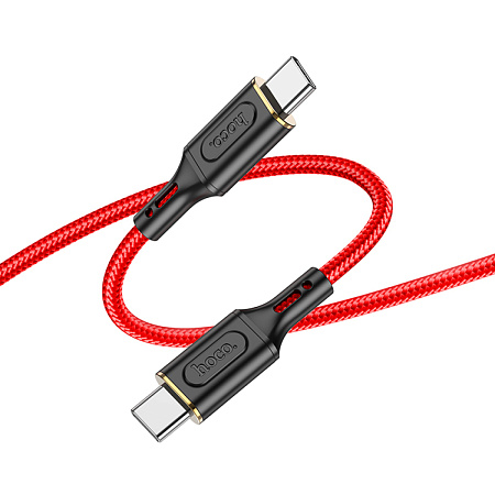Кабель Type-C на Type-C, HOCO, X95, 1м, 60W, красный