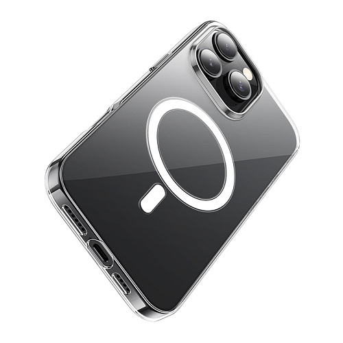 Чехол для iPhone 16 Pro, PC+TPU, Магнитный (MagSafe), AS4, HOCO, прозрачный