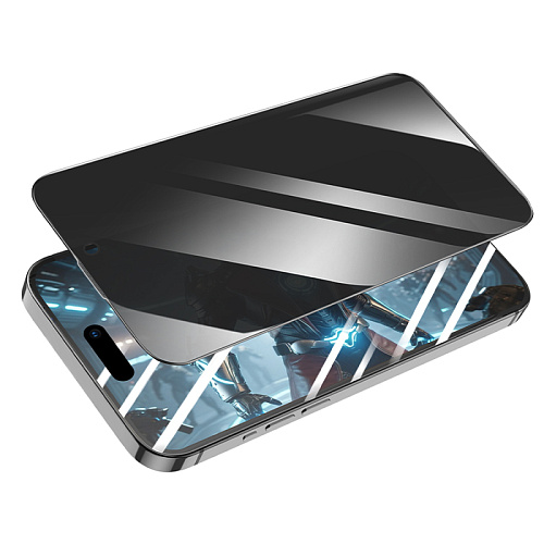 Защитное стекло для iPhone 15 Pro Max, A777 Plus, HOCO, антишпионское, черное