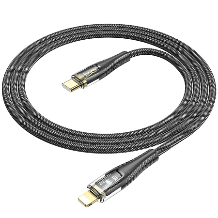 Кабель Lightning to Type-C (PD), HOCO, U121, 1м, черный