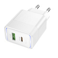 Сетевое зарядное устройство, 1 PD 30W + 1 USB 3.0 QC (CS112A), HOCO, белый