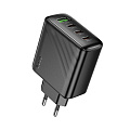 Сетевое зарядное устройство, 1 USB 3.0 QC+3 PD 67W (CS27A), HOCO, черный