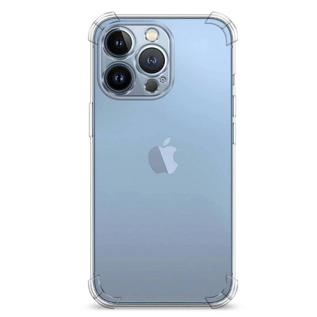 Чехол силиконовый для iPhone 13 Pro Max (6.7), усиленные края, с защитой камеры, X-CASE, прозрачный