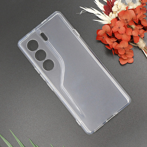 Чехол силиконовый для TECNO Camon 40 Pro (5G), с защитой камеры, X-CASE, прозрачный