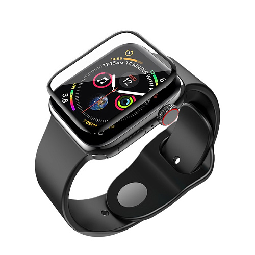 Защитное стекло на Apple Watch, HOCO, 40mm, 3D, черное