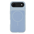 Чехол-накладка для iPhone 17 Air, Silicon Case, магнитный (MagSafe), с дизайном, без лого, X-CASE, светло-голубой