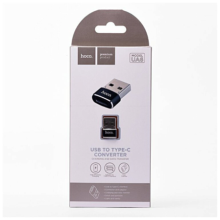Переходник с USB-A на Type-C, HOCO, UA6