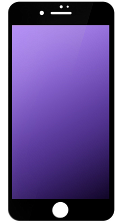 Защитное стекло на iPhone 7 Plus/8 Plus, Anti-blue ray матовый, черный, X-CASE