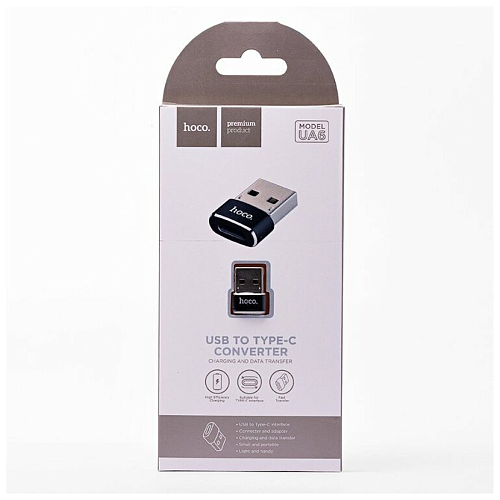 Переходник с USB-A на Type-C, HOCO, UA6