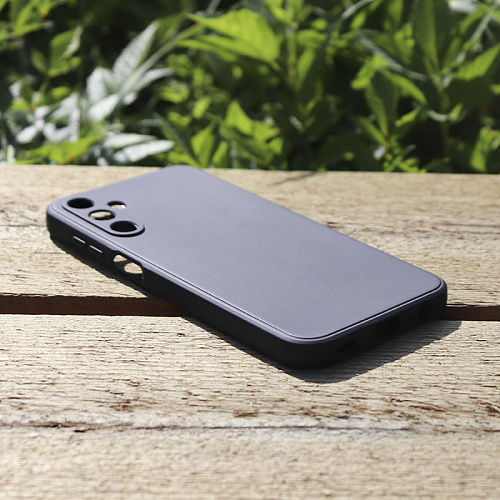 Чехол силиконовый для Samsung Galaxy A15 (4G), с микрофиброй внутри, с защитой камеры, X-CASE, черный