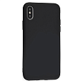 Чехол силиконовый для iPhone X/XS, с микрофиброй внутри, с защитой камеры, X-CASE, черный
