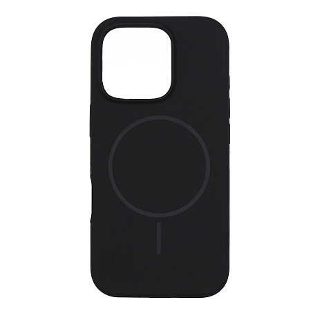 Чехол-накладка для iPhone 16 Pro, Silicon Case, магнитный (MagSafe), без лого, X-CASE, черный