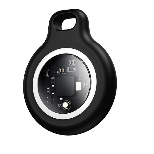 Устройство для поиска вещей E91 (комплект 4 штуки), синхронизация с IOS, Носо, белый с черным чехлом