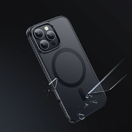 Чехол для iPhone 16 Pro, противоударный, Магнитный (MagSafe), HOCO, anti-shock, черный