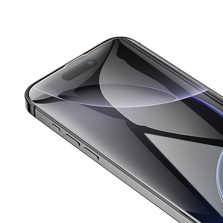 Защитное стекло для iPhone 16 Pro/17, A777, HOCO, HD, рамка черная