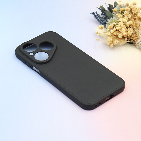 Чехол силиконовый для Huawei Pura 80, с микрофиброй внутри, с защитой камеры, X-CASE, черный