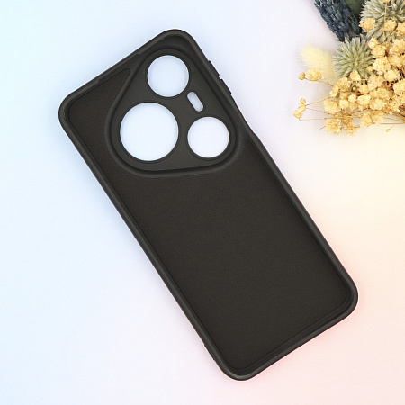 Чехол силиконовый для Huawei Pura 80 Pro/Pura 80 Ultra, с микрофиброй внутри, с защитой камеры, X-CASE, черный