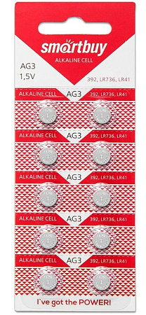 Батарейка часовая, AG3, LR736 (392/SR41/192/GP192A) (1 Батарейка)