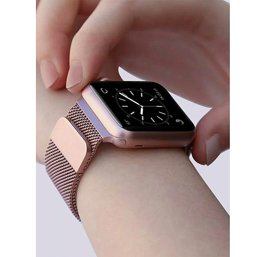 Ремешок на руку для Apple Watch 38/40/41/42 мм, HOCO, WA03, Milanese loop, розовое золото
