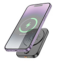 Универсальный Доп. Аккумулятор 5000mAh, J117, HOCO, выход: 1 PD 20W, беспроводная зарядка (MagSafe), черный