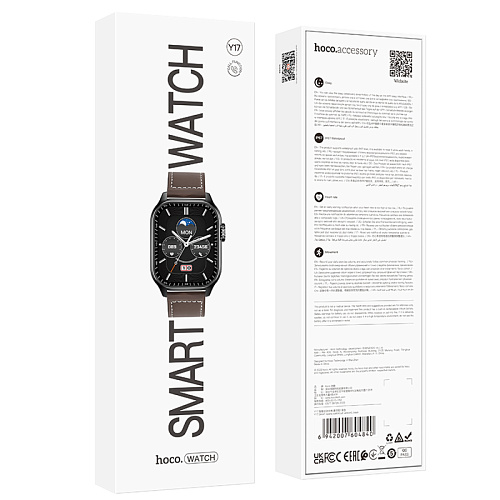 Умные часы Y17 Smart watch Hoco, черные