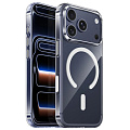 Чехол для iPhone 17 Pro Max, PC+TPU, Магнитный (MagSafe), AS4, HOCO, прозрачный