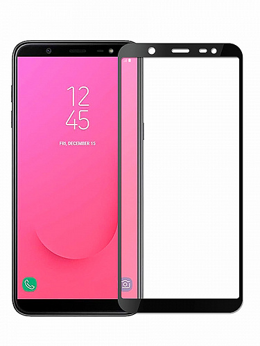 Защитное стекло на Samsung J810G, Galaxy J8 (2018), 9D, черный, X-CASE