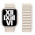 Ремешок на руку для Apple Watch 44/45/46/49 мм, HOCO, WA23, под кожу магнитный, бежевый, star color