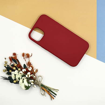 Чехол - накладка для iPhone 11, Silicon Case, без лого, бордовый