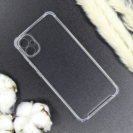 Чехол силиконовый для Samsung Galaxy A05, усиленные края с защитой камеры, X-CASE, прозрачный