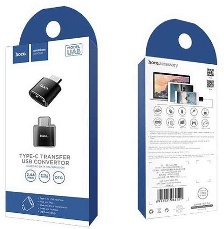 Переходник с USB-A на Type-C, HOCO, UA6