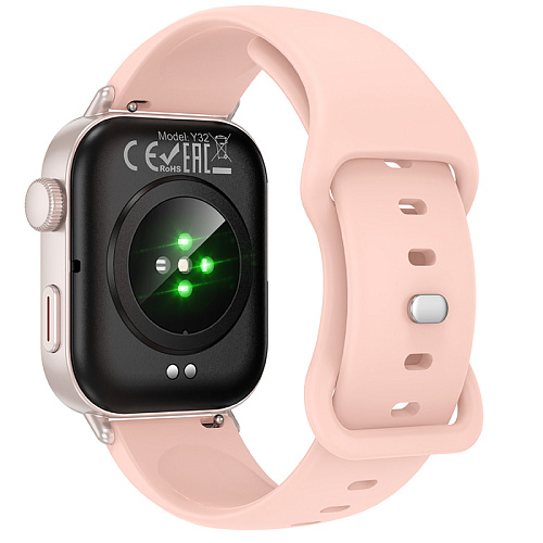Умные часы Y32 спортивные Smart watch Hoco с поддержкой звонков, розовые