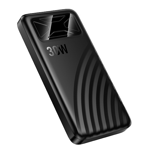 Универсальный Доп. Аккумулятор 10000mAh, Q42, HOCO, 1 PD 30W+1 USB 22.5W, ультра тонкий, черный