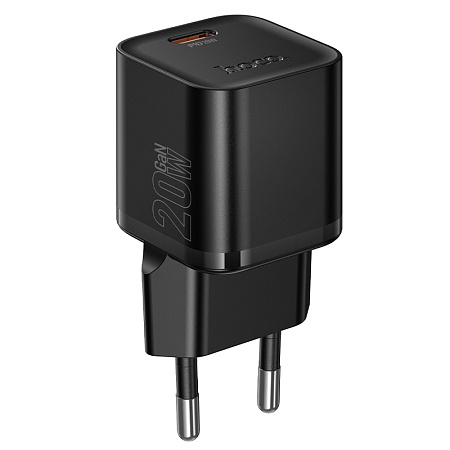 Сетевое зарядное устройство, 1 PD 20W  (N64), HOCO, цвет черный
