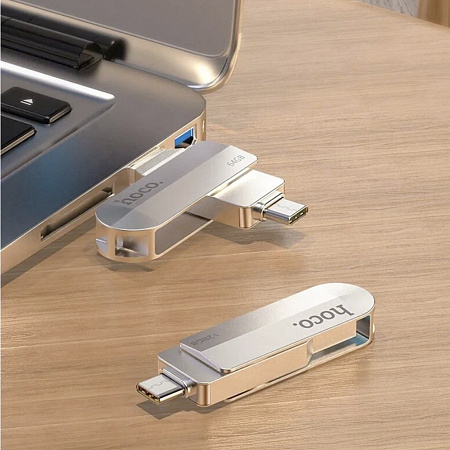 USB Flash Drive 64GB Smart Type-C (UD10) 2 в 1, скорость записи 15-30 МБ/С, скорость чтения 80-120МБ/С