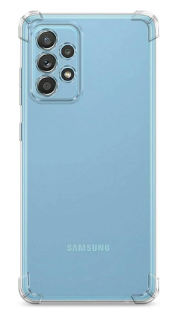 Чехол силиконовый для Samsung Galaxy A33 (5G), усиленные края, с защитой камеры, X-CASE, прозрачный