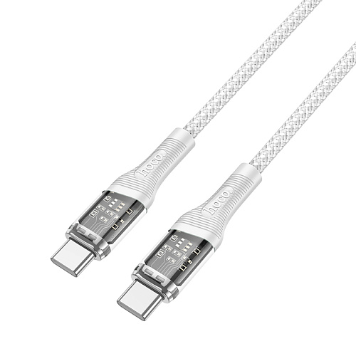 Кабель Type-C на Type-C, HOCO, U111, 60W, 1.2м, серый